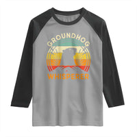 Funny Groundhog Whisperer Raglan Shirt Retro Vintage Woodchuck Lover - Wonder Print Shop