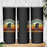Funny Groundhog Whisperer Skinny Tumbler Retro Vintage Woodchuck Lover - Wonder Print Shop