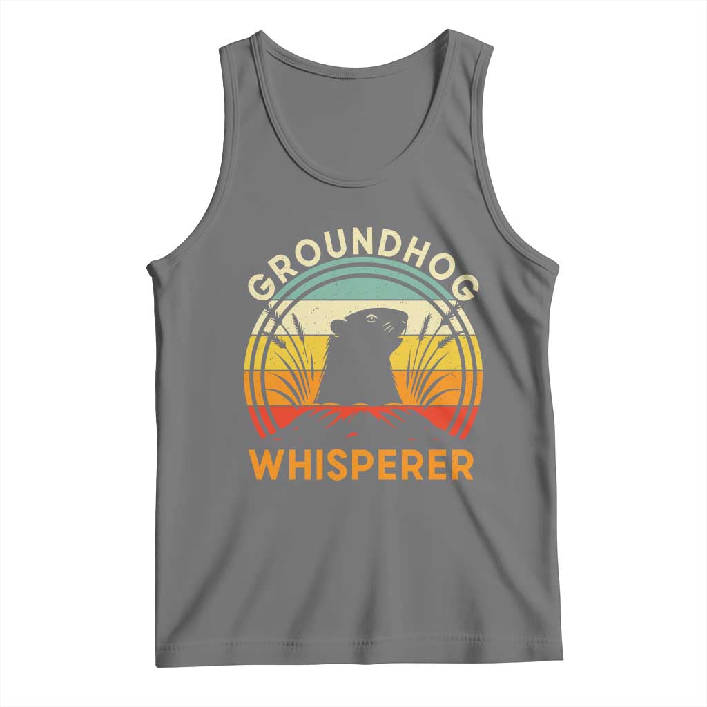 Funny Groundhog Whisperer Tank Top Retro Vintage Woodchuck Lover - Wonder Print Shop