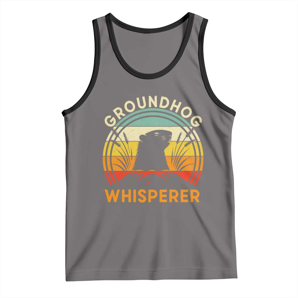 Funny Groundhog Whisperer Tank Top Retro Vintage Woodchuck Lover - Wonder Print Shop