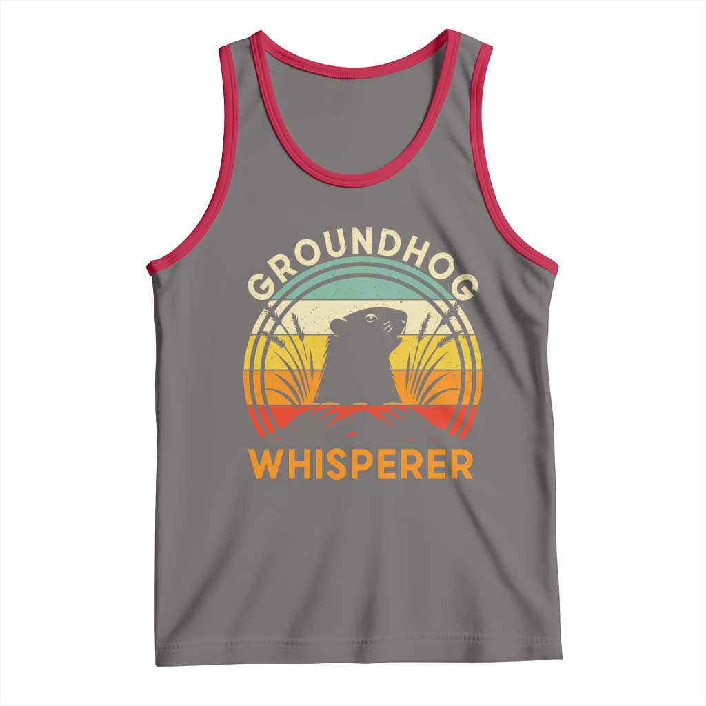 Funny Groundhog Whisperer Tank Top Retro Vintage Woodchuck Lover - Wonder Print Shop