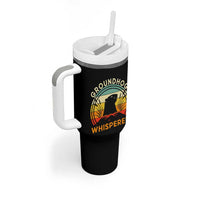 Funny Groundhog Whisperer Tumbler With Handle Retro Vintage Woodchuck Lover - Wonder Print Shop