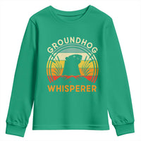 Funny Groundhog Whisperer Youth Sweatshirt Retro Vintage Woodchuck Lover - Wonder Print Shop