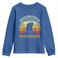 Funny Groundhog Whisperer Youth Sweatshirt Retro Vintage Woodchuck Lover - Wonder Print Shop