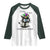 Funny Mardi Gras Cat Raglan Shirt It's Fine I'm Fine Everything Is Fine Jester Hat Beads