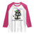 Funny Mardi Gras Cat Raglan Shirt It's Fine I'm Fine Everything Is Fine Jester Hat Beads
