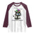 Funny Mardi Gras Cat Raglan Shirt It's Fine I'm Fine Everything Is Fine Jester Hat Beads