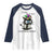 Funny Mardi Gras Cat Raglan Shirt It's Fine I'm Fine Everything Is Fine Jester Hat Beads