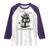 Funny Mardi Gras Cat Raglan Shirt It's Fine I'm Fine Everything Is Fine Jester Hat Beads
