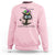 Funny Mardi Gras Cat Sweatshirt It's Fine I'm Fine Everything Is Fine Jester Hat Beads