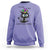Funny Mardi Gras Cat Sweatshirt It's Fine I'm Fine Everything Is Fine Jester Hat Beads