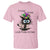 Funny Mardi Gras Cat T Shirt It's Fine I'm Fine Everything Is Fine Jester Hat Beads