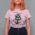 Funny Mardi Gras Cat T Shirt For Women It's Fine I'm Fine Everything Is Fine Jester Hat Beads