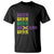 Funny Mardi Gras Drinking T Shirt Retro Beads Beer Carnival Party