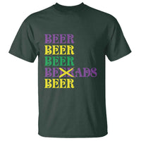 Funny Mardi Gras Drinking T Shirt Retro Beads Beer Carnival Party