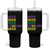 Funny Mardi Gras Drinking Tumbler With Handle Retro Beads Beer Carnival Party - Wonder Print Shop