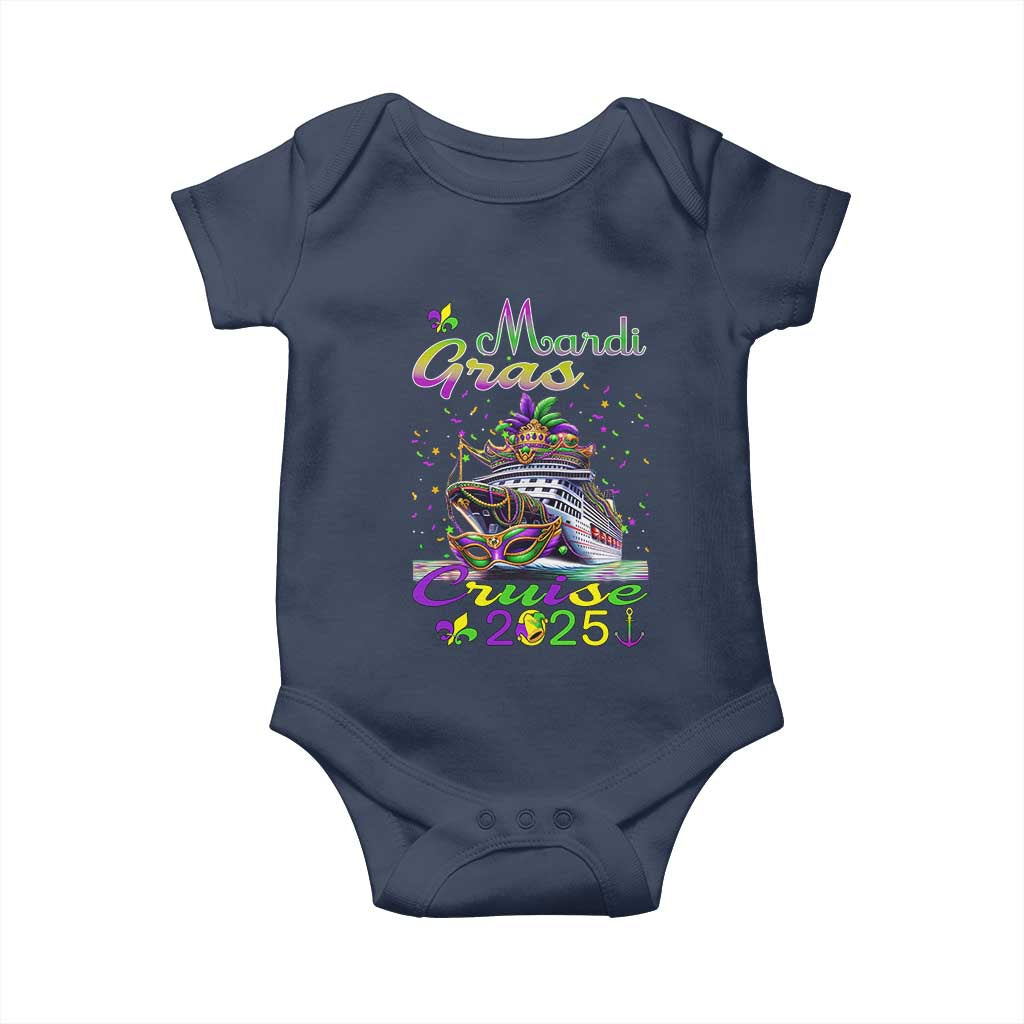Funny Mardi Gras Cruise 2025 Baby Onesie Trip New Orleans Family Matching