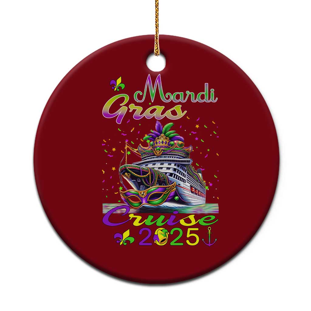 Funny Mardi Gras Cruise 2025 Ceramic Ornament Trip New Orleans Family Matching