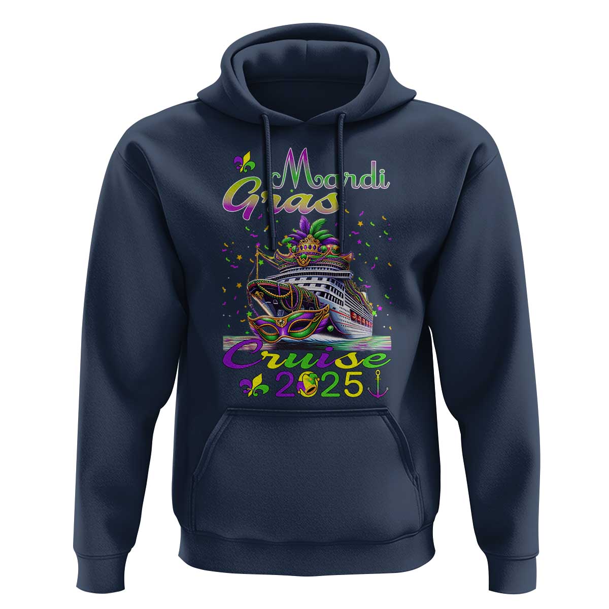 Funny Mardi Gras Cruise 2025 Hoodie Trip New Orleans Family Matching