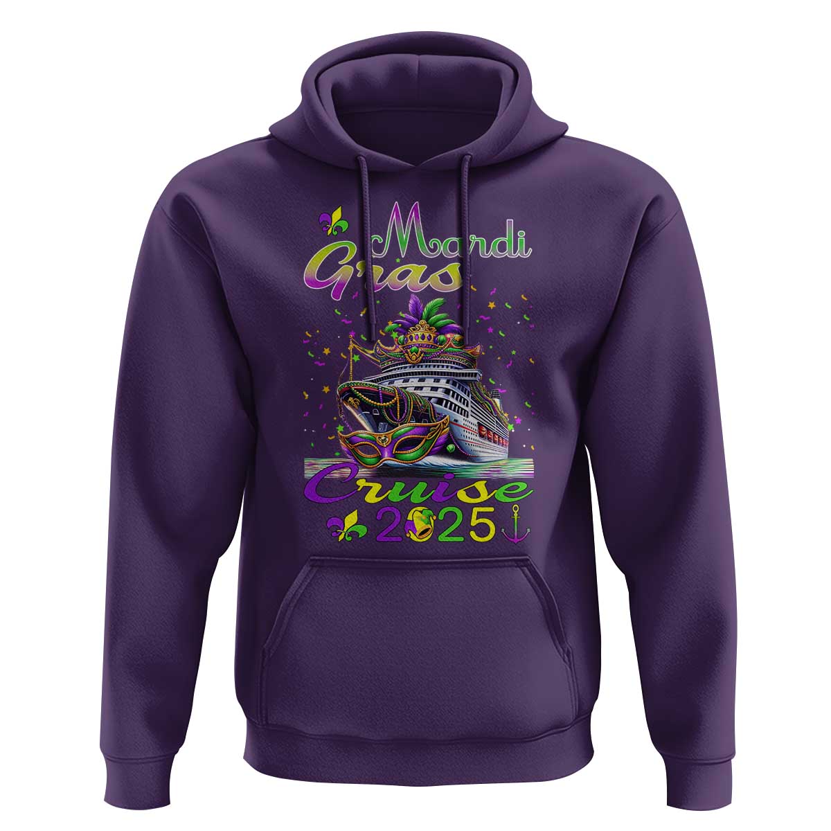 Funny Mardi Gras Cruise 2025 Hoodie Trip New Orleans Family Matching