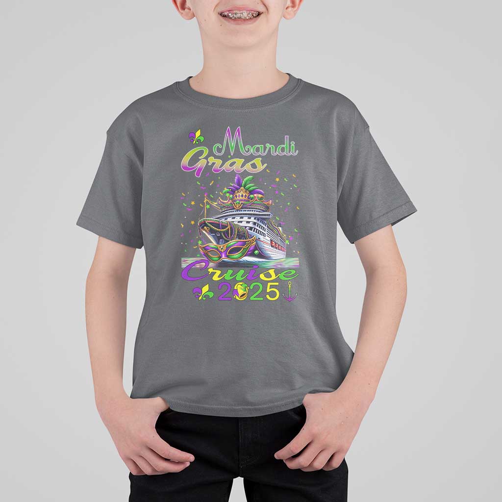 Funny Mardi Gras Cruise 2025 T Shirt For Kid Trip New Orleans Family Matching