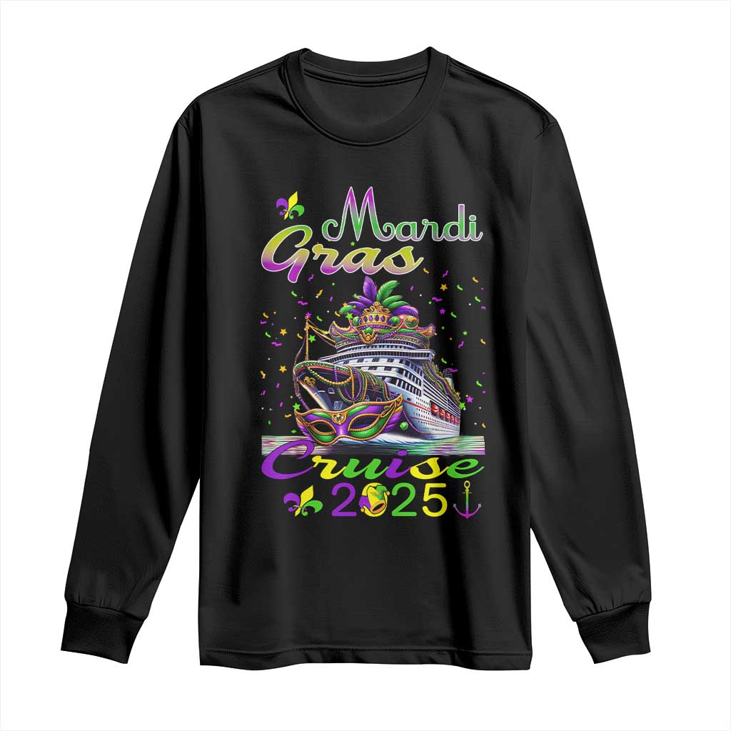 Funny Mardi Gras Cruise 2025 Long Sleeve Shirt Trip New Orleans Family Matching