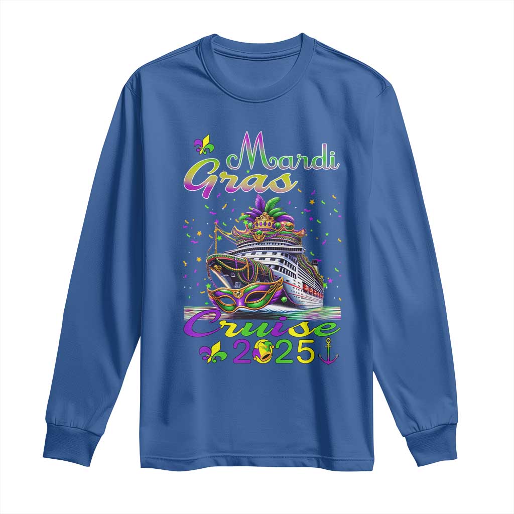 Funny Mardi Gras Cruise 2025 Long Sleeve Shirt Trip New Orleans Family Matching