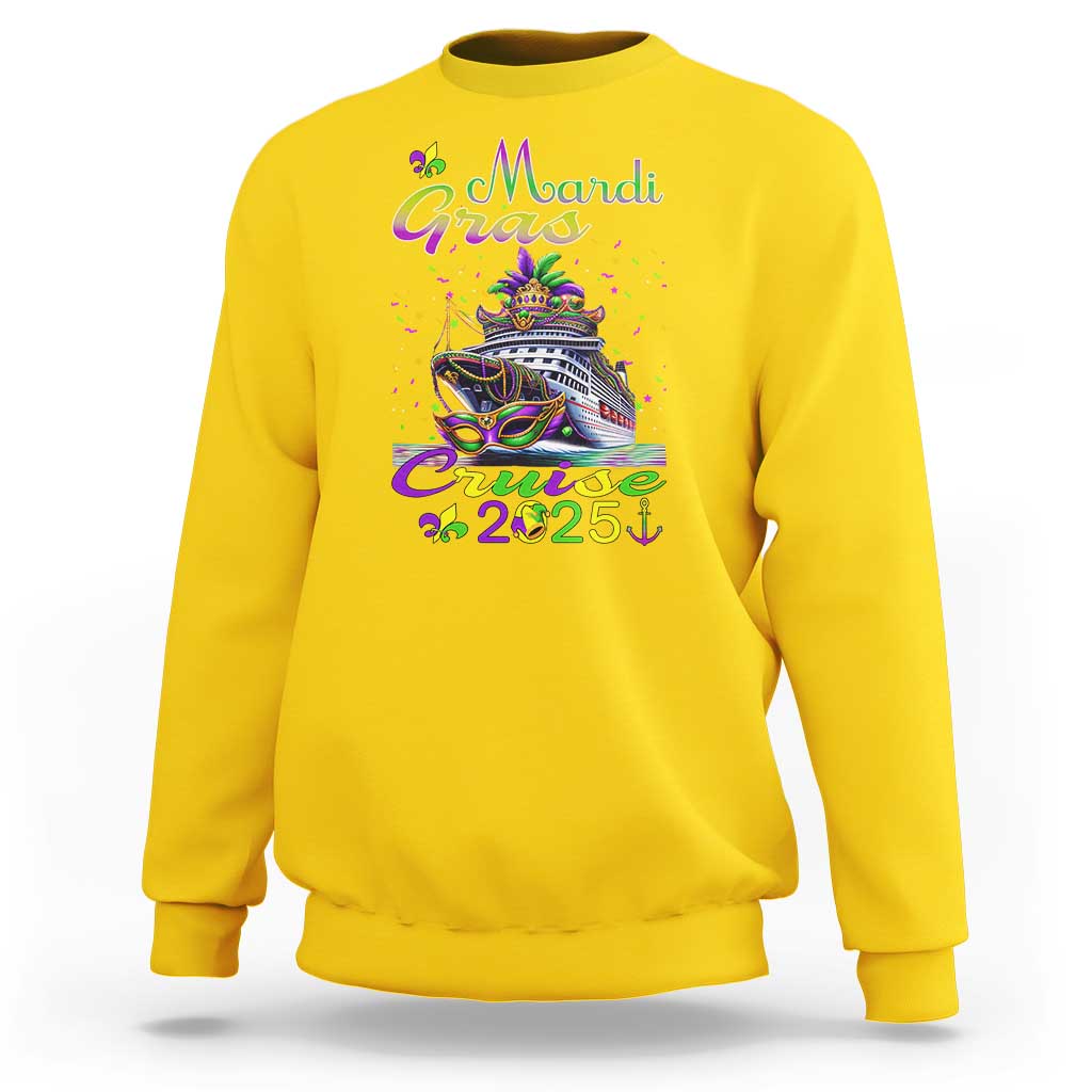 Funny Mardi Gras Cruise 2025 Sweatshirt Trip New Orleans Family Matching