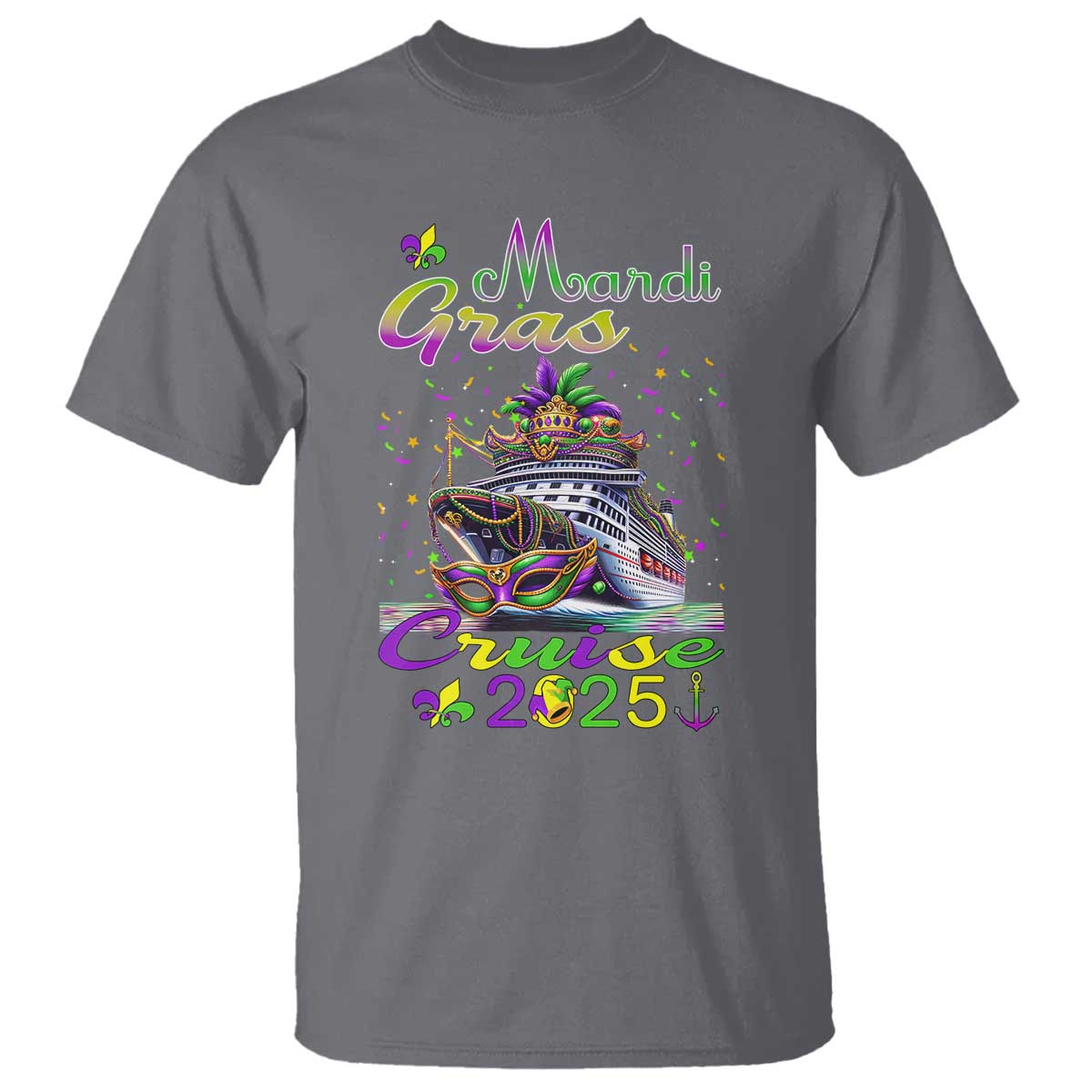 Funny Mardi Gras Cruise 2025 T Shirt Trip New Orleans Family Matching