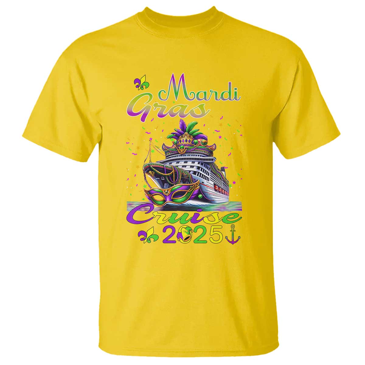 Funny Mardi Gras Cruise 2025 T Shirt Trip New Orleans Family Matching