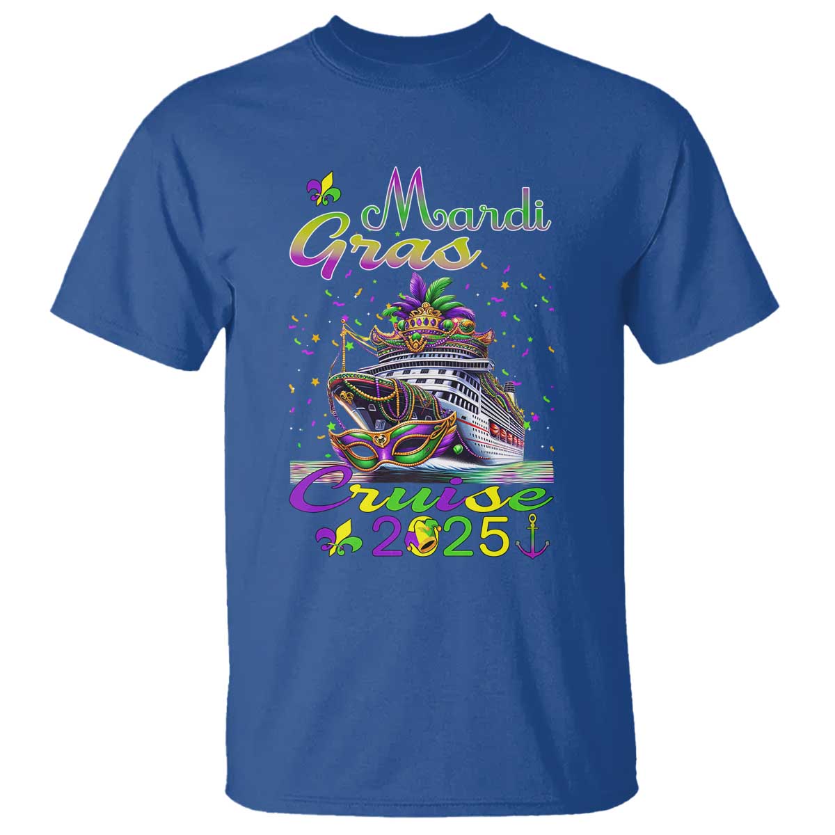 Funny Mardi Gras Cruise 2025 T Shirt Trip New Orleans Family Matching