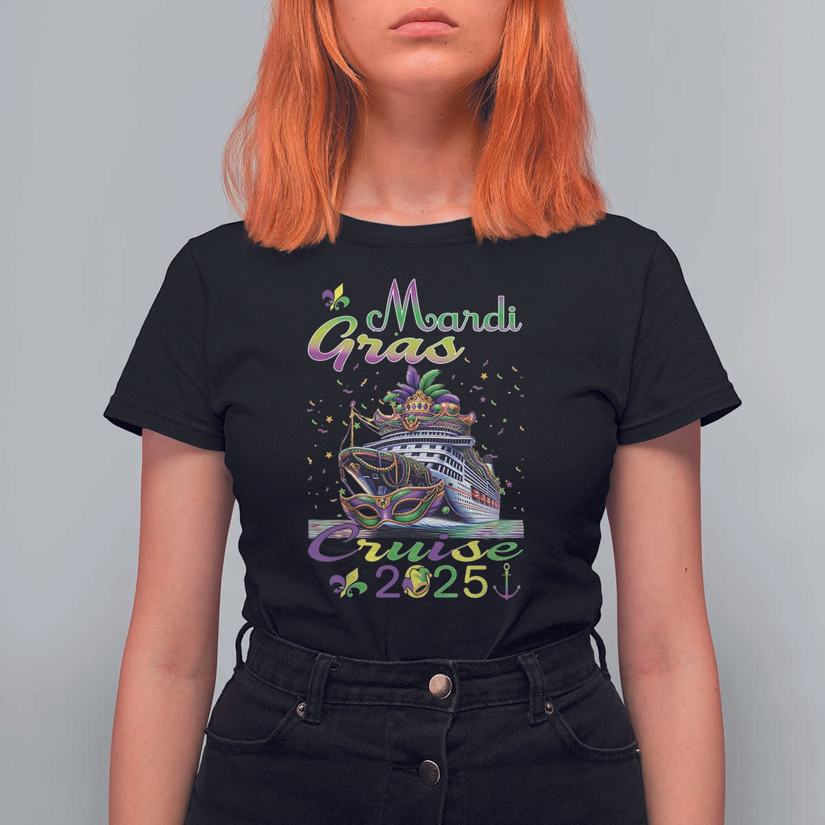 Funny Mardi Gras Cruise 2025 T Shirt For Women Trip New Orleans Family Matching