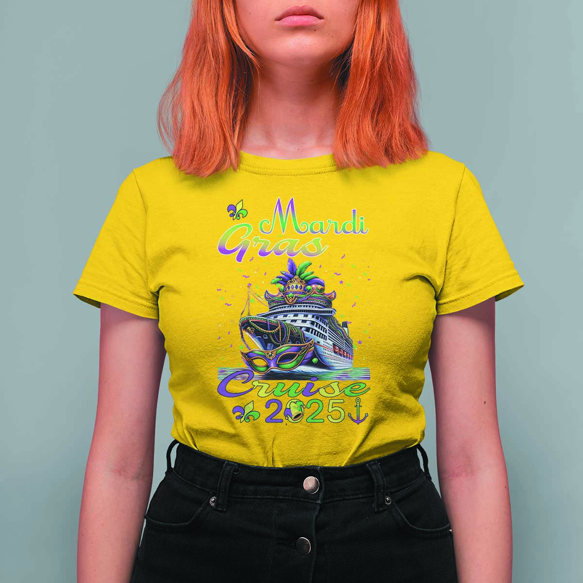 Funny Mardi Gras Cruise 2025 T Shirt For Women Trip New Orleans Family Matching
