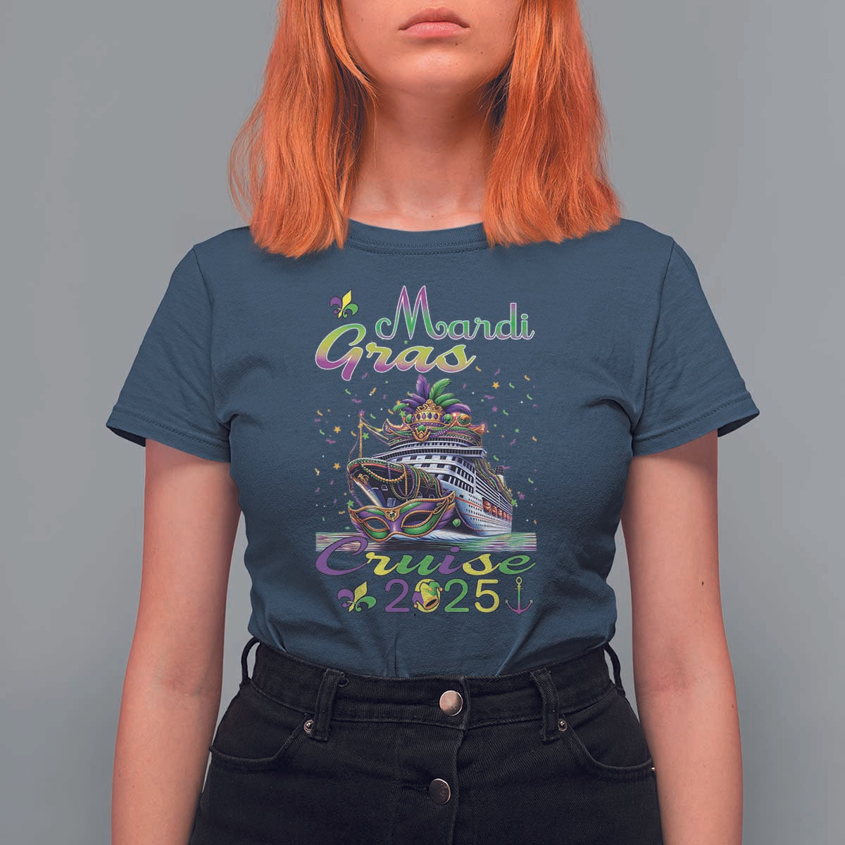 Funny Mardi Gras Cruise 2025 T Shirt For Women Trip New Orleans Family Matching