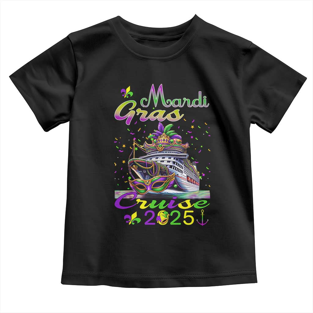 Funny Mardi Gras Cruise 2025 Toddler T Shirt Trip New Orleans Family Matching