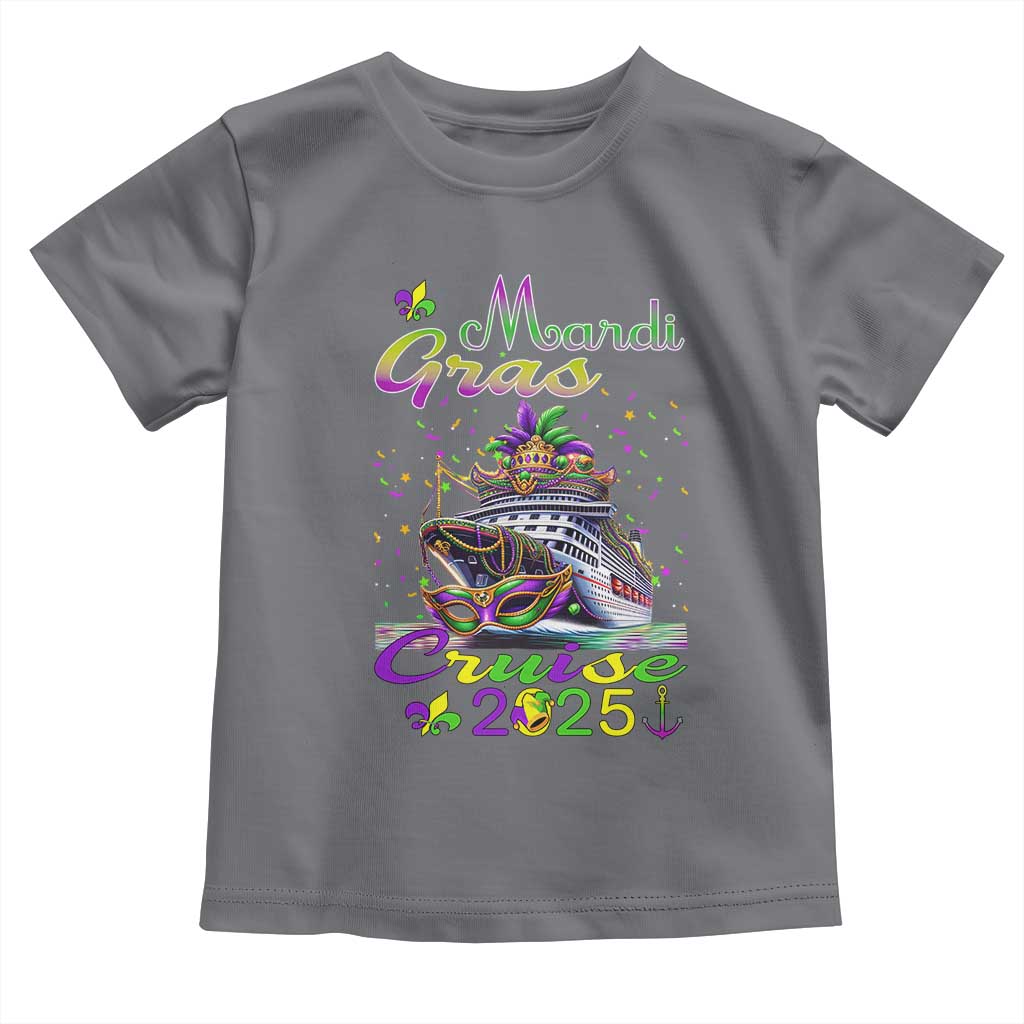 Funny Mardi Gras Cruise 2025 Toddler T Shirt Trip New Orleans Family Matching
