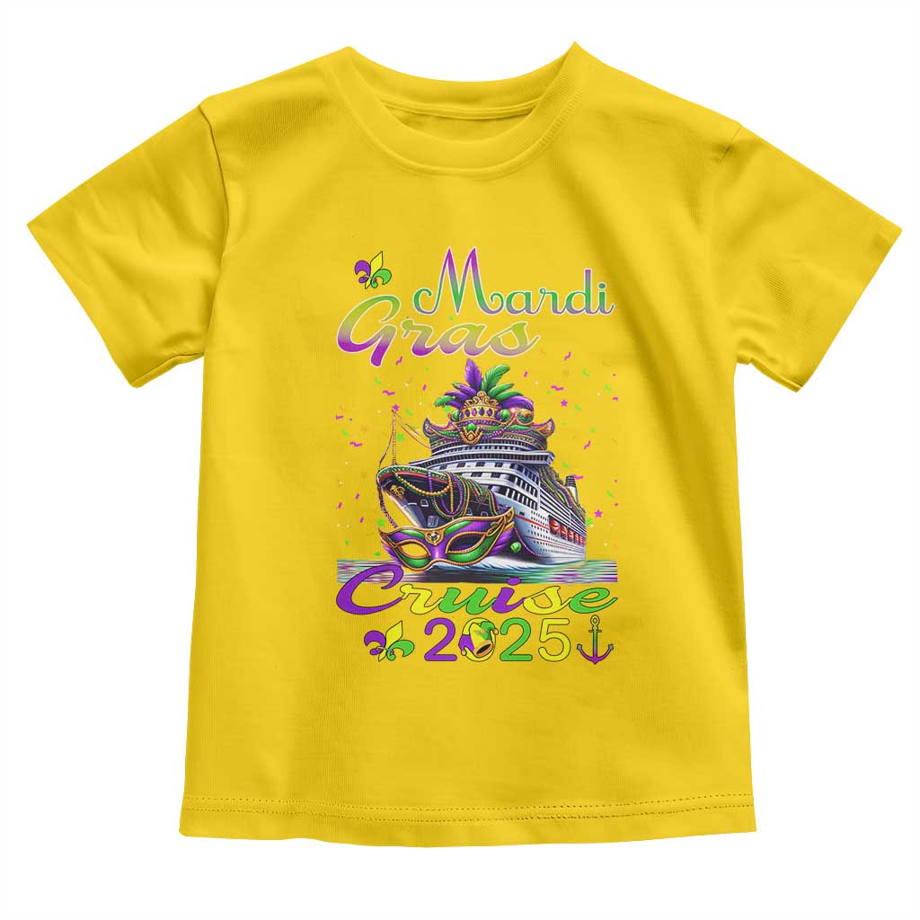 Funny Mardi Gras Cruise 2025 Toddler T Shirt Trip New Orleans Family Matching