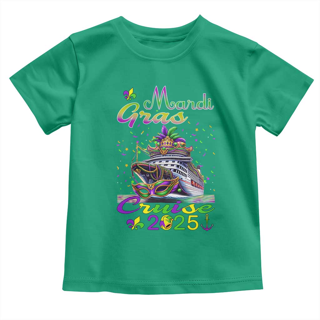 Funny Mardi Gras Cruise 2025 Toddler T Shirt Trip New Orleans Family Matching