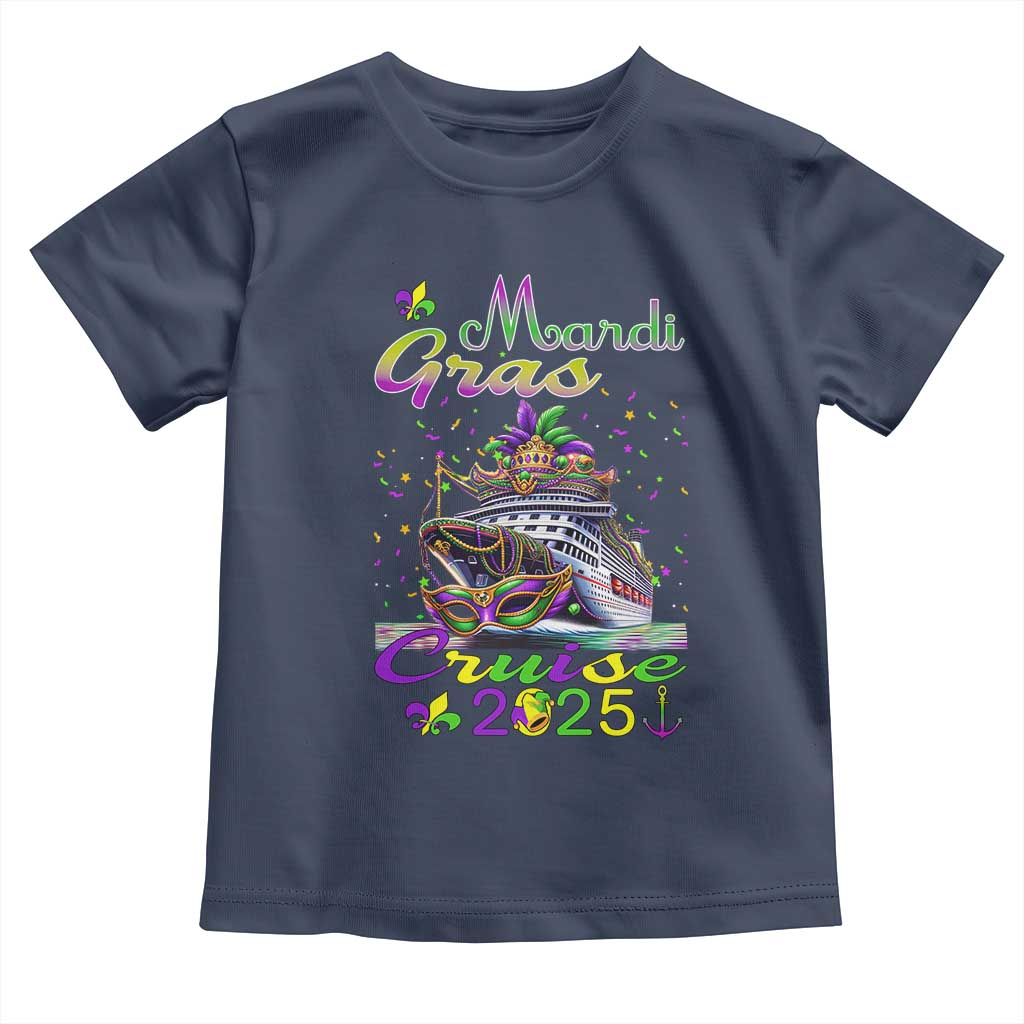 Funny Mardi Gras Cruise 2025 Toddler T Shirt Trip New Orleans Family Matching