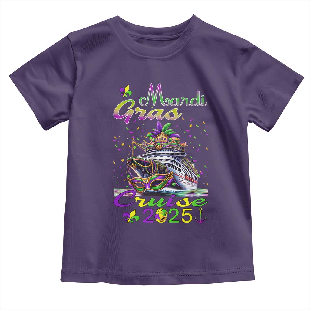 Funny Mardi Gras Cruise 2025 Toddler T Shirt Trip New Orleans Family Matching