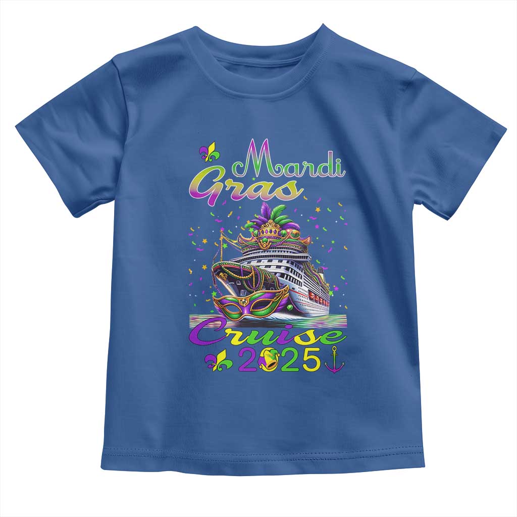 Funny Mardi Gras Cruise 2025 Toddler T Shirt Trip New Orleans Family Matching