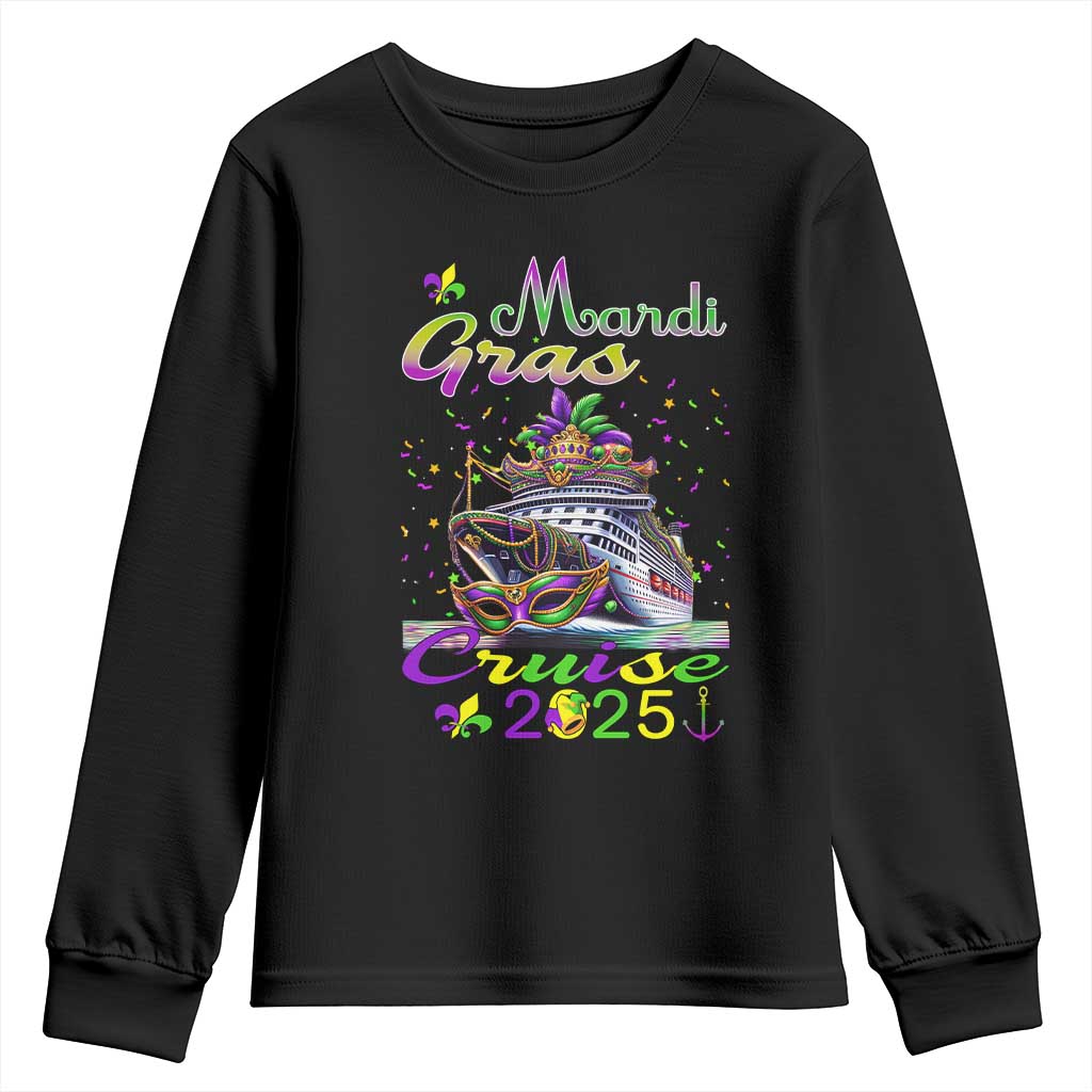 Funny Mardi Gras Cruise 2025 Youth Sweatshirt Trip New Orleans Family Matching