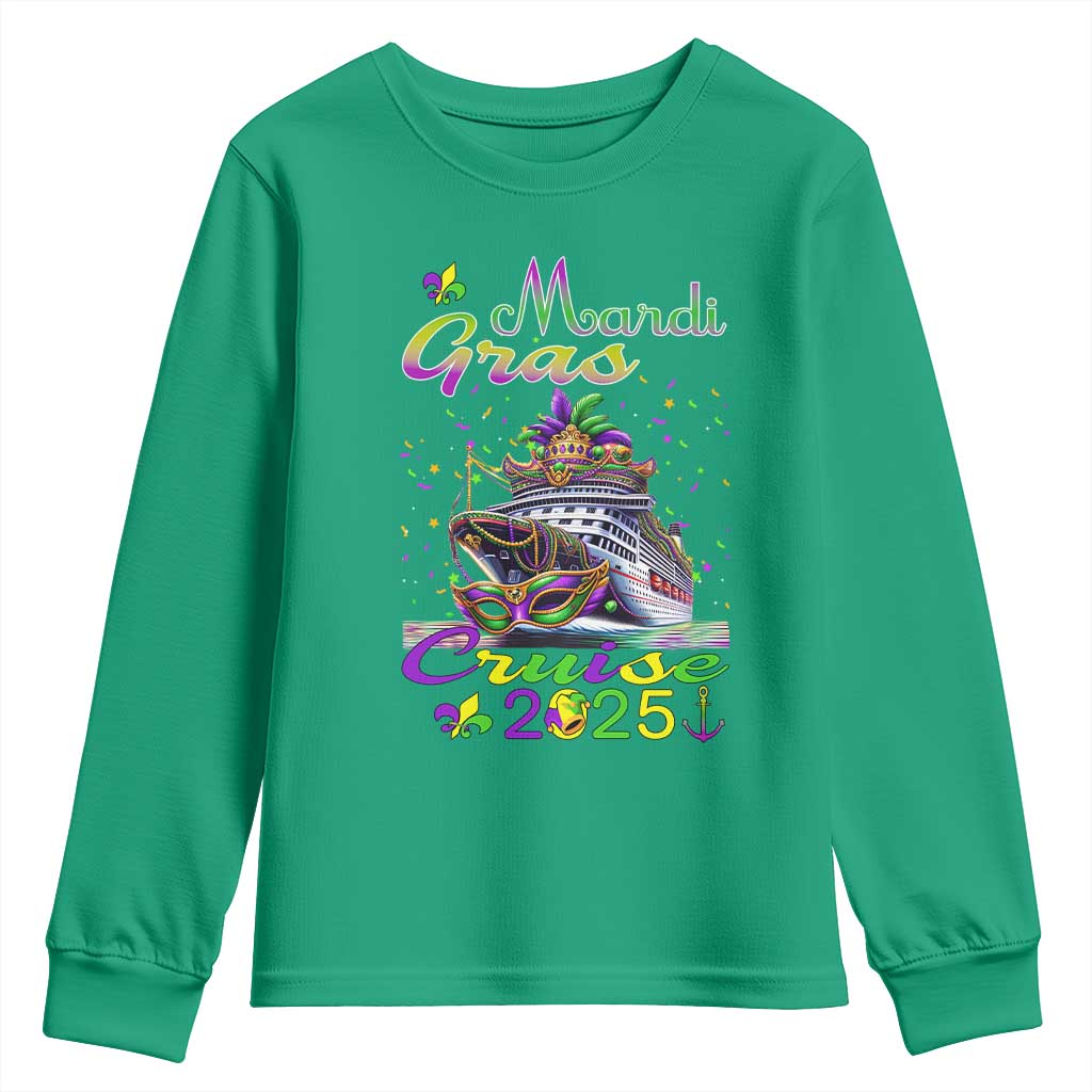 Funny Mardi Gras Cruise 2025 Youth Sweatshirt Trip New Orleans Family Matching