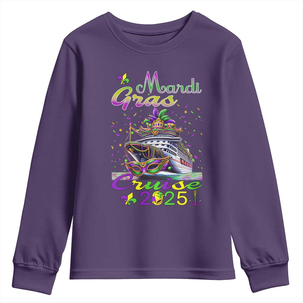 Funny Mardi Gras Cruise 2025 Youth Sweatshirt Trip New Orleans Family Matching
