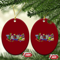 Funny Mardi Gras Teacher Krewe Ceramic Ornament Parade Carnival School Beads