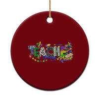 Funny Mardi Gras Teacher Krewe Ceramic Ornament Parade Carnival School Beads
