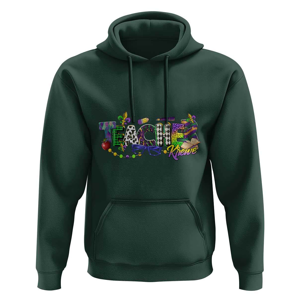 Funny Mardi Gras Teacher Krewe Hoodie Parade Carnival School Beads