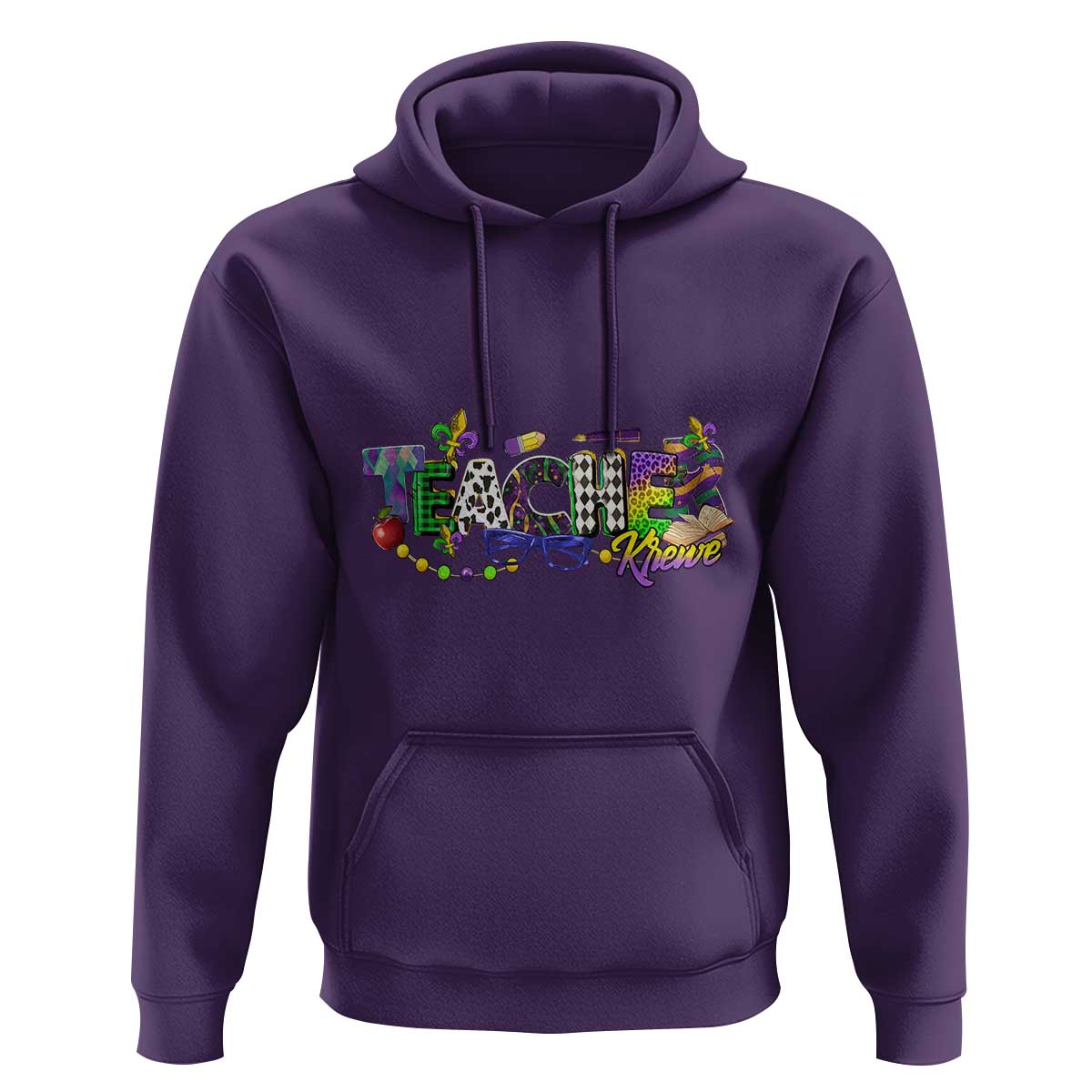 Funny Mardi Gras Teacher Krewe Hoodie Parade Carnival School Beads