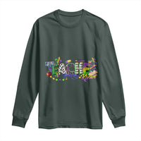 Funny Mardi Gras Teacher Krewe Long Sleeve Shirt Parade Carnival School Beads