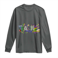 Funny Mardi Gras Teacher Krewe Long Sleeve Shirt Parade Carnival School Beads